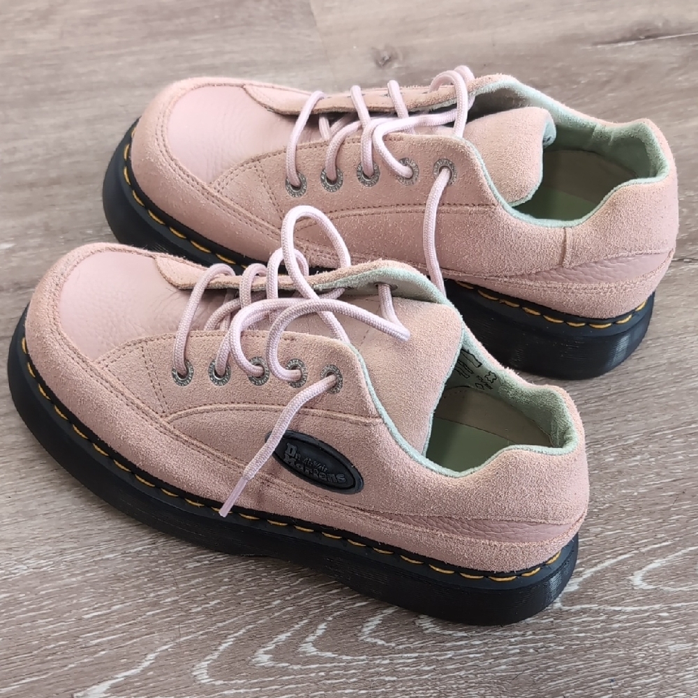 Dr. Martens Pink Suede Shoes